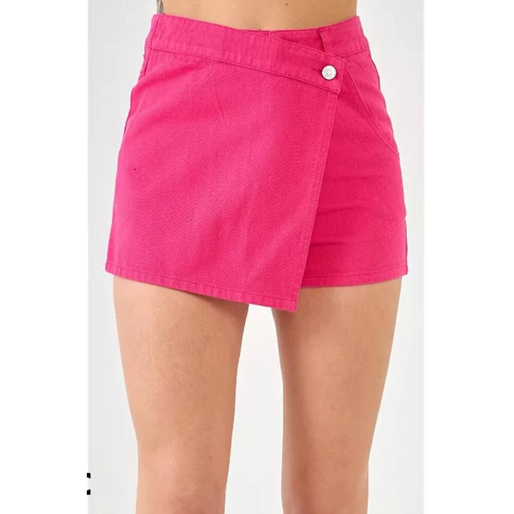 Grey Lab High Rise Skort Wrap Front Mini Skirt Shorts Size Small Pink Barbiecore